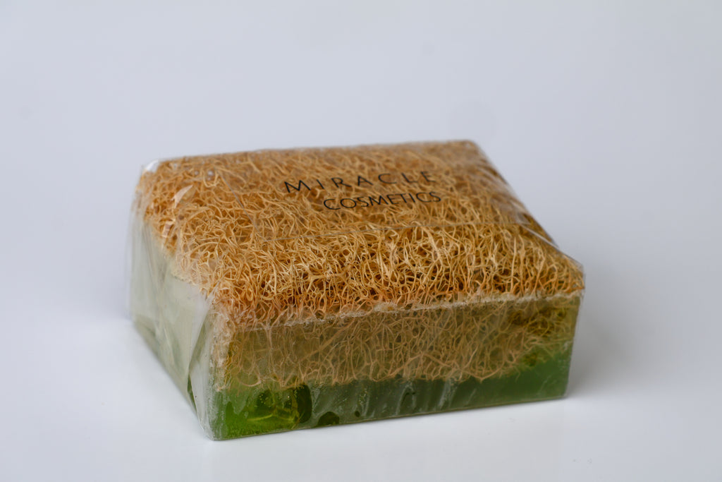 Natuurlijke pompoenvezel Aloë Vera zeep 100% Handmade